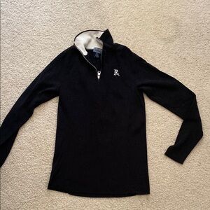 Ralph Lauren Black Half-Zip Sweater
